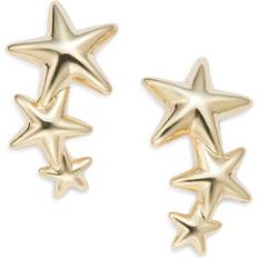 Macy's 14K Yellow Gold Triple Star Climber Earrings Exclusive