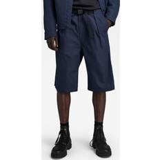 Clothing G-Star Pleated Chino Belt Shorts Dark blue Men