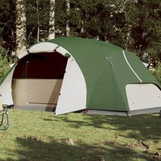 vidaXL Campingtält 8 personer grön 360x430x195 cm 190T taft