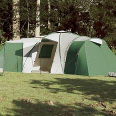 Tält 12 personer vidaXL Campingtält 12 personer grön 840x720x200 cm 185T taft