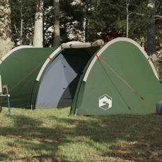 Tält vattentätt 4 personer vidaXL Campingtält 4 personer grön 405x170x106 cm 185T taft