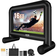 Projector Screens VEVOR 16 ft. Inflatable Projector Screen for Outside with Blower and Carrying Bag Front Projection Inflatable Movie Screen