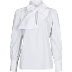 Neo Noir Jaz Bow C Poplin Blouse - White