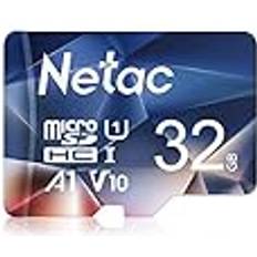 Netac 32GB Micro SD Card, MicroSDHC Memory Card UHS-I, 90/10MB/sR/W 600X, C10, U1, A1, V10, Full HD, TF Card for Camera, Smartphone, Security Sys