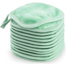 Oily Skin Makeup Removers HOMEXCEL HOMEXCEL Makeup Remover Cloth 12 Pack,Reusable Makeup Remover Pads,Washable Ultra Soft Facial Cleansing Cloths for All Skin Types,5 X 5 In,Green