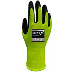 Green Work Gloves Wonder Grip OP-280HY Opty General Handling Gloves - Yellow/Black