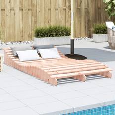 vidaXL Solid Wood Douglas Sun Lounger 205 x 110 x 31.5 cm