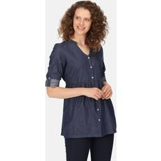 Regatta Women Shirts Regatta Women's Stylish Nemora Cotton Shirt Chambray, Blue