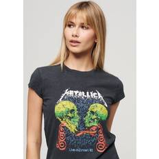 Vêtements Superdry T-shirt À Mancherons Femme Metallica - Schwarz