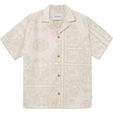 Paisley Klær Les Deux Paisley Short Sleeve Shirt Light Ivory