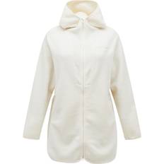 Women's Pile Long Zip Fleece Jacket - White