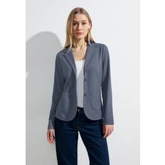 Cecil Dam, blazer, jersey, jacquard, dessin, Casual denim blå