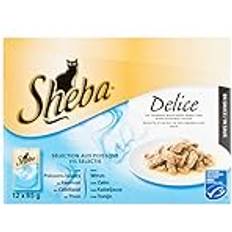 Sheba Wet Food Pets Sheba Select Slices Wet Adult Cat Food Fish 12 x 85 g