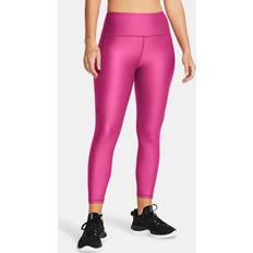 Under Armour Women's HeatGear No-Slip Waistband Ankle Leggings Astro Pink Black