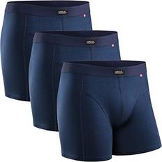 DANISH ENDURANCE 3-pack Kalsonger, Mjuk Bomull, Klassisk Passform, Boxershorts, för Mä Marinblå