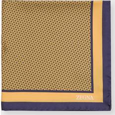 Silk Handkerchiefs Zegna Silk Geometric-print Pocket Square