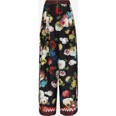 Dolce & Gabbana Silkebukser Med Blomsterprint Flerfarvet