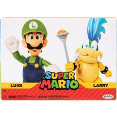Super Mario Leksaker Super Mario Nintendo 4" Action Figure 2 Pack Luigi Vs. Larry Koopa