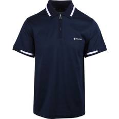 Belstaff Herren Poloshirts Belstaff Herren Zip-Polo Baumwoll-Jersey - Blau