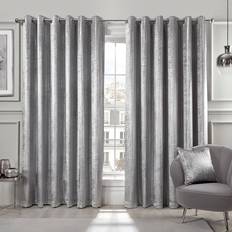 Silver - Stripes Curtains Divante Selina Foil Dotty Stripe