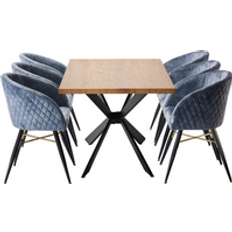 Silver/Chrome Dining Sets Life Interiors Vittorio Duke LUX Dining Set