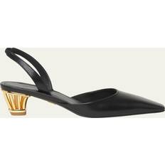 36 ⅔ - Dam Pumps Ferragamo Women's Alyssa Slingback Low Heel Pumps