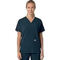 Work Tops Carhartt Women's Women's Oversized V-Neck Scrub Top Navy