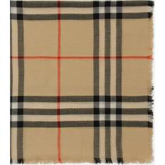 Beige Scarfs Burberry Check Wool Scarf