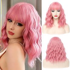 Pink Wigs CLIONE Pink Wig for Women Short Bob