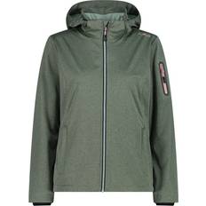 CMP Women's Light Melange Jacket Zip Hood Softshelljakke olivengrøn