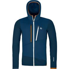 Ortovox Oberteile Ortovox Herren Fleece Grid Hoodie Jacke blau