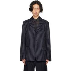 Short Blazers Dries Van Noten Navy Striped Blazer 509 NAVY IT