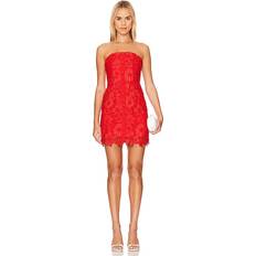 Milly Roja Lace Mini Dress in Red. 10, 2, 4, 6, 8