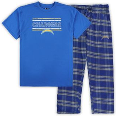 Flannel Clothing Concepts Sport Men's Powder Blue, Gray Los Angeles Chargers Big and Tall Flannel Sleep Set Powder Blue, Gray