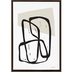 Kate and Laurel 33" Sylvie Entangled Neutral Statement Goods Wall Framed Art