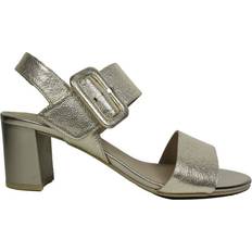 Silver Heeled Sandals Caprice 4.5 Adults' 28306 959 Platin Metal Grained Leather Womens Heeled Sandals