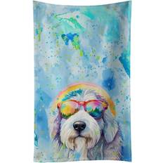 Carolines Treasures Old English Sheepdog Hippie Dawg Kitchen Towel