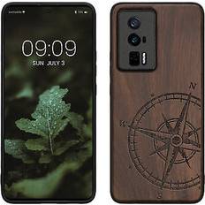 Kwmobile Holz schutzhülle für xiaomi poco f5 pro 5g Braun 7,70 cm