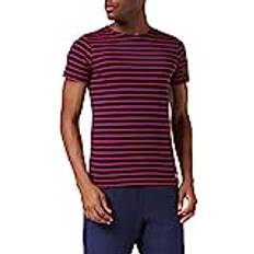 Armor-Lux Striped Breton Shirt Hoëdic - Navire Navy/Braise Red
