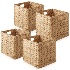 Casafield 10.5"" 10.5"" Water Hyacinth Storage Natural Basket 12"