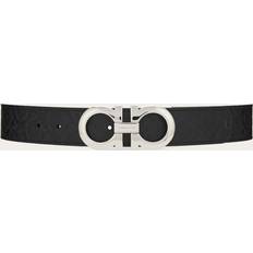 Ferragamo Reversible & Adjustable Gancini Belt - Black