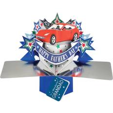 Party Supplies Second Nature Happy Father's Day To A Wonderful Grandad Red Car Pop Up Card 3D Greeting Cards