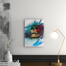 Bronze Framed Art East Urban Home 'Bronze Skull' Graphic Print on Framed Art