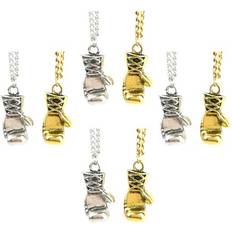 Jewelry 1-2 Pcs Gold Silver Plated Boxing Glove Chain Pendant Necklace Punk Men Women