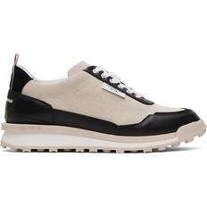 Thom Browne Beige & Black Alumni Paneled Lace-Up Sneakers 255 NATURAL