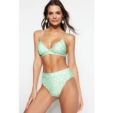 Multifärgade Bikiniset Trendyol Collection Dam blommig stickad bikini set, mycket färgglad, 38, Mycket färgglad, SE