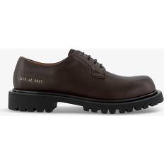 Common Projects Mens Brown Leather Chunky Number-print Leather Derby Shoes Eur Men