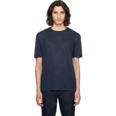 Linen T-shirts BOSS Navy Slub T-Shirt