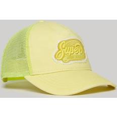 Superdry Dam Accessoarer Superdry Damen Neonfarbene Trucker Cap mit Mesh-Einsatz Gelb Größe: 1Größe Gelb 1SIZE