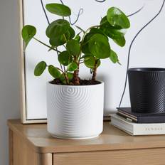 Dunelm Ceramic Plant Pot Luxe White White